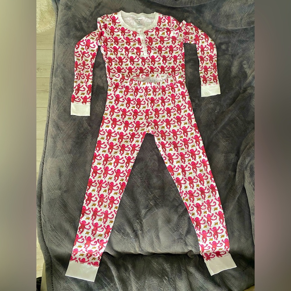 Roller Rabbit monkey pajama set. Original, sold out everywhere. Barely used.